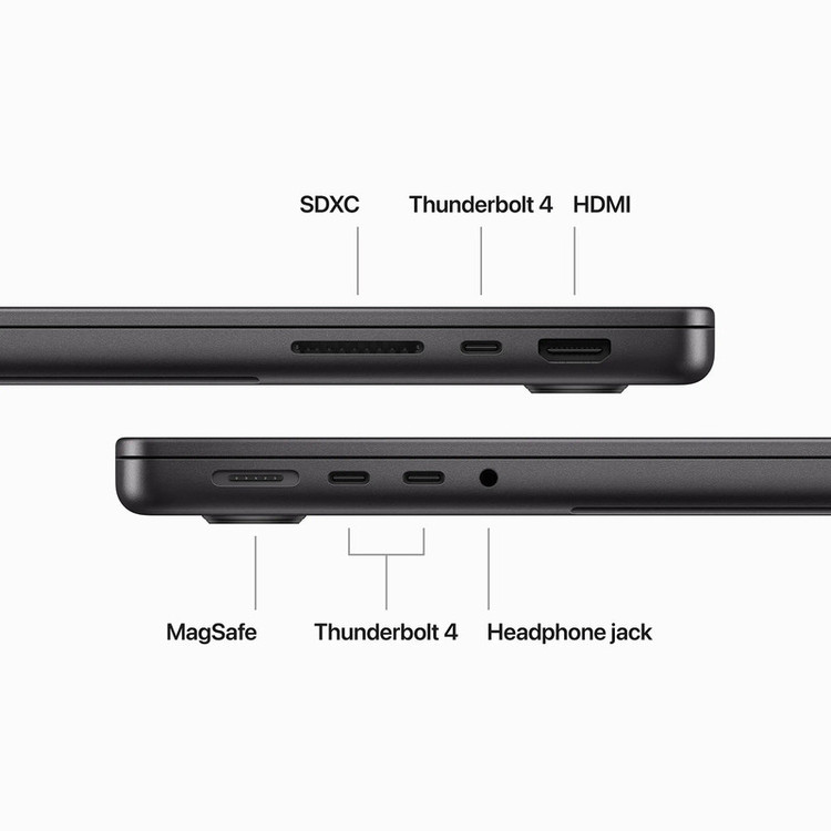 لپ تاپ 14.2 اینچی اپل مدل MacBook Pro MRX43 2023 ZPA-M3 Pro-18GB RAM-1TB SSD
