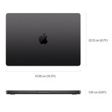 لپ تاپ 14.2 اینچی اپل مدل MacBook Pro MX2J3 2024 ZPA-M4 Pro-24GB RAM-1TB SSD