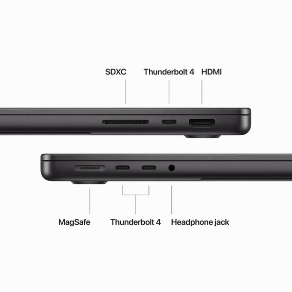 لپ تاپ 14.2 اینچی اپل مدل MacBook Pro MRX33 2023 LLA-M3 Pro-18GB RAM-512GB SSD