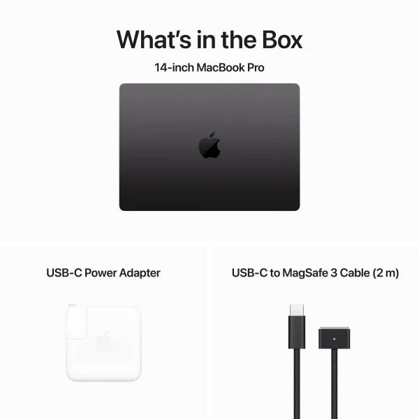 لپ تاپ 14.2 اینچی اپل مدل MacBook Pro MRX33 2023 LLA-M3 Pro-18GB RAM-512GB SSD