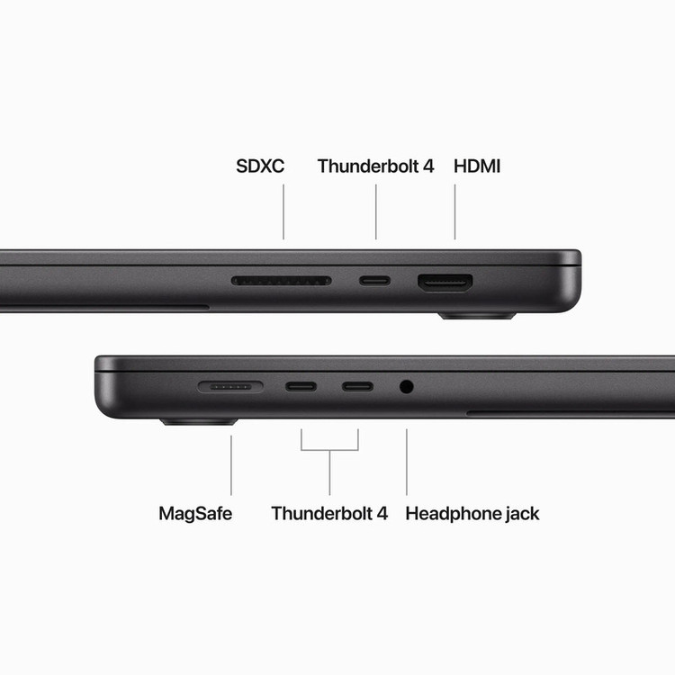 لپ تاپ 16.2 اینچی اپل مدل MacBook Pro MRW13 2023 ZPA-M3 Pro-18GB RAM-512GB SSD