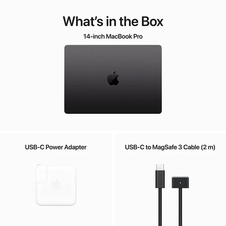 لپ تاپ 14.2 اینچی اپل مدل MacBook Pro MRX43 2023 LLA-M3 Pro-18GB RAM-1TB SSD
