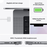 لپ تاپ 16.2 اینچ اپل مدل MacBook Pro MK193 2021-M1 Pro 16GB 1SSD
