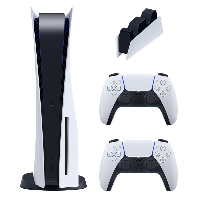 کنسول بازی سونی مدل PlayStation 5 ظرفیت 825 گیگابایت ریجن 1218 آسیا به همراه دسته اضافه و پایه شارژر